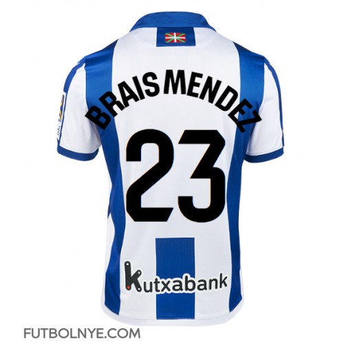 Camiseta Real Sociedad Brais Mendez #23 Primera Equipación 2024-25 manga corta